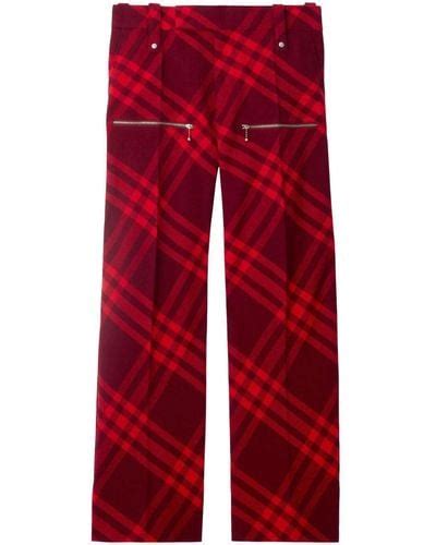 burberry plaid pants red|burberry dress pants for men.